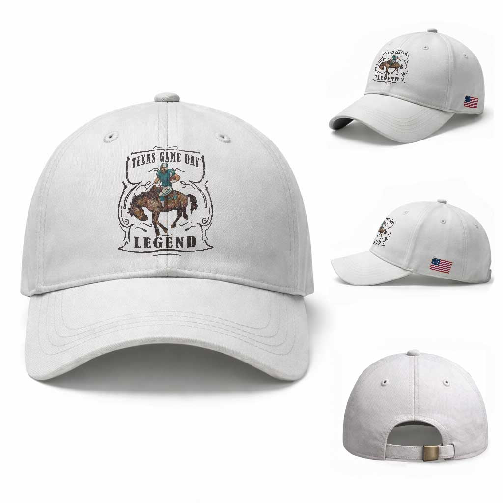 TX Game Day Legend Baseball Cap Funny CFF TS12 Baseball Cap Universal Fit White Print Your Wear