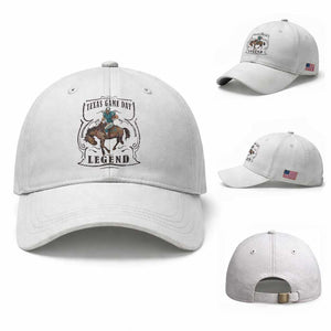 TX Game Day Legend Baseball Cap Funny CFF TS12 Baseball Cap Universal Fit White Print Your Wear
