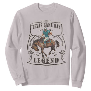 TX Game Day Legend Sweatshirt Funny CFF TS12 Ice Gray Print Your Wear