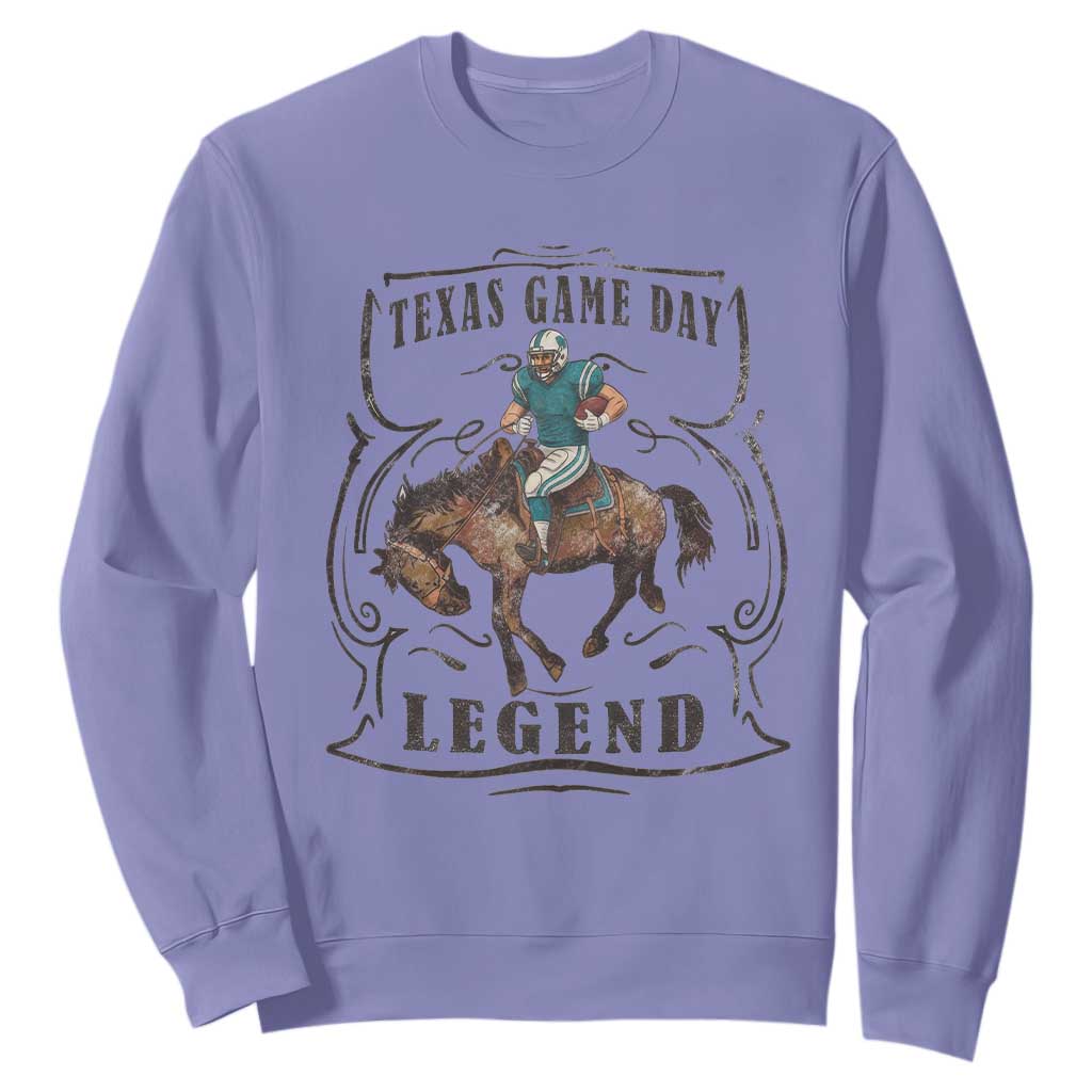 TX Game Day Legend Sweatshirt Funny CFF TS12 Violet Print Your Wear