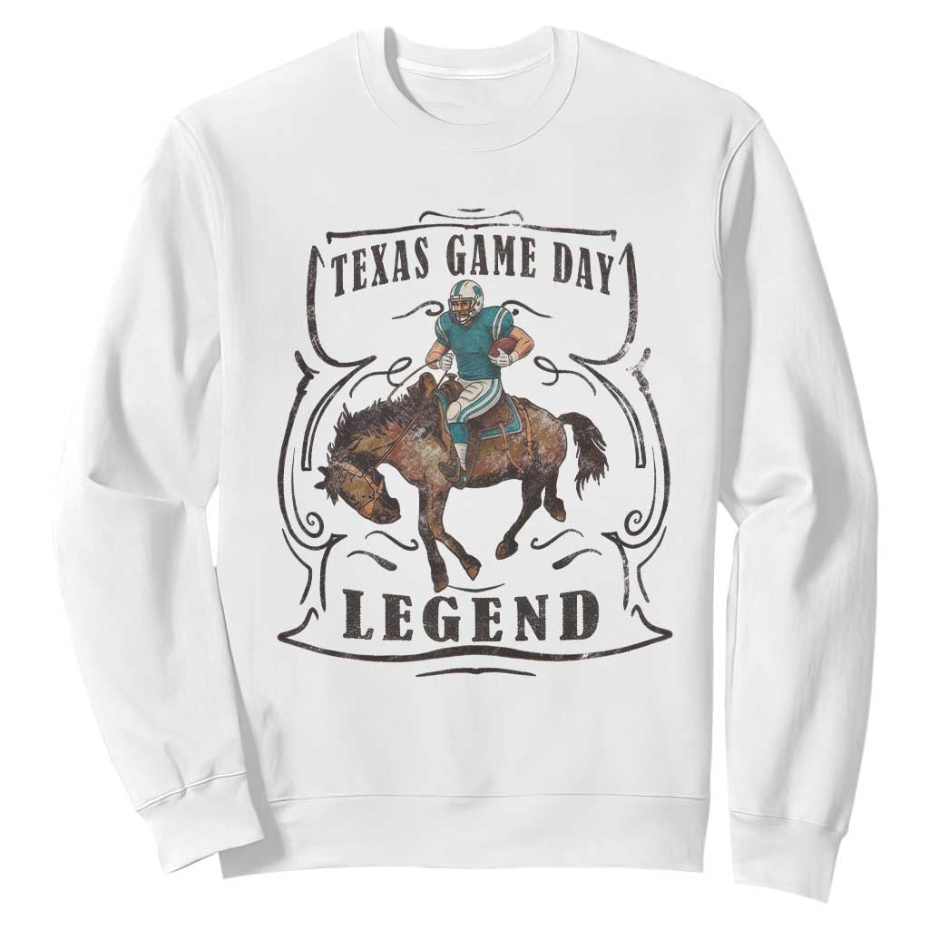 TX Game Day Legend Sweatshirt Funny CFF TS12 White Print Your Wear