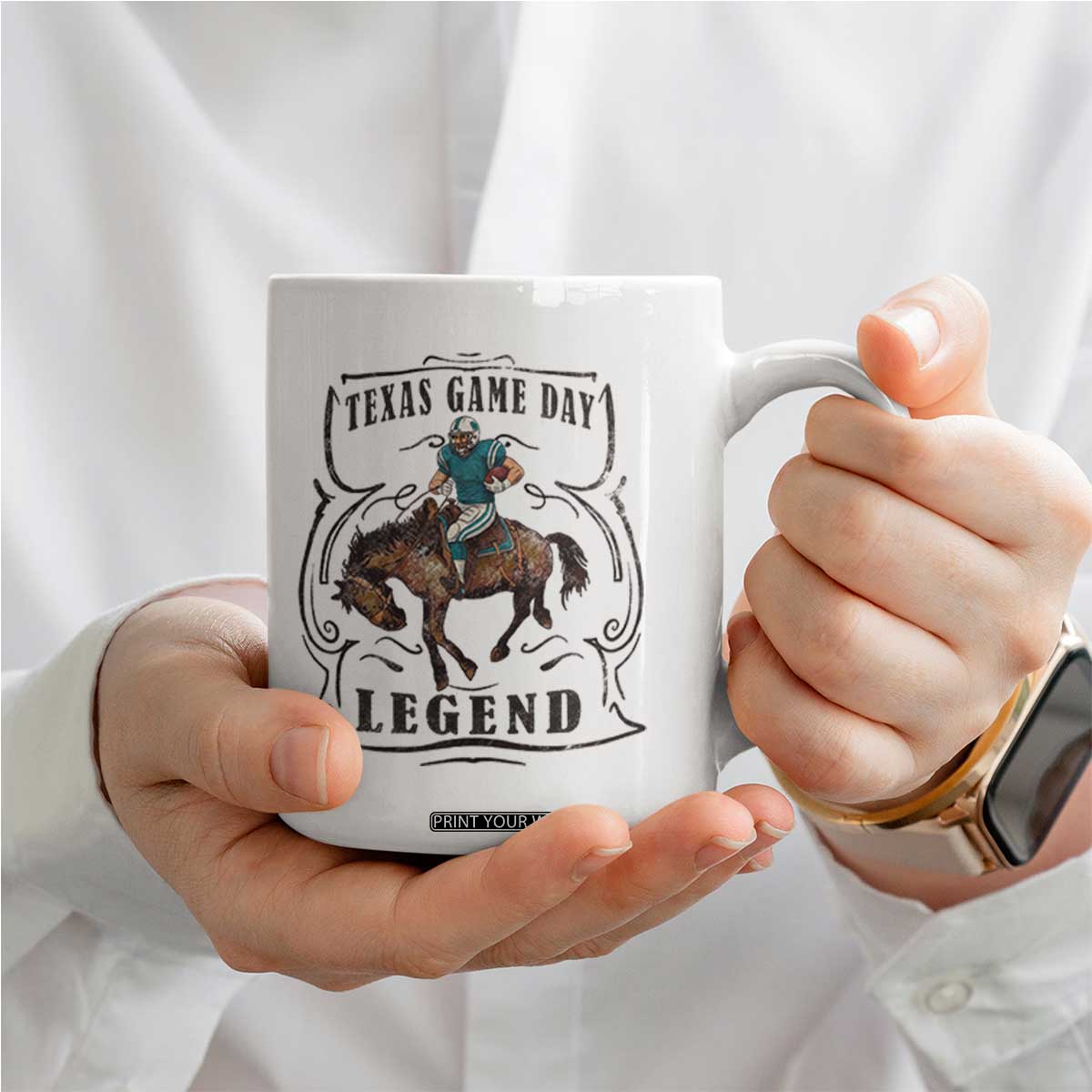 TX Game Day Legend Coffee Mug Funny CFF TS12 Print Your Wear
