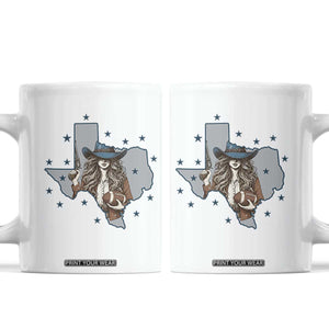 Funny TX Cowgirl Coffee Mug Football Lover Gift TS12 White Print Your Wear