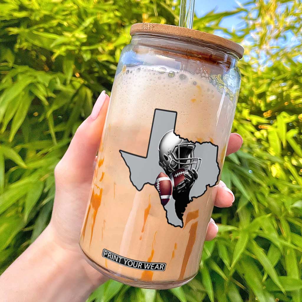 TXF Life Western Sports Fan Gift Glass Can TS12 White Print Your Wear