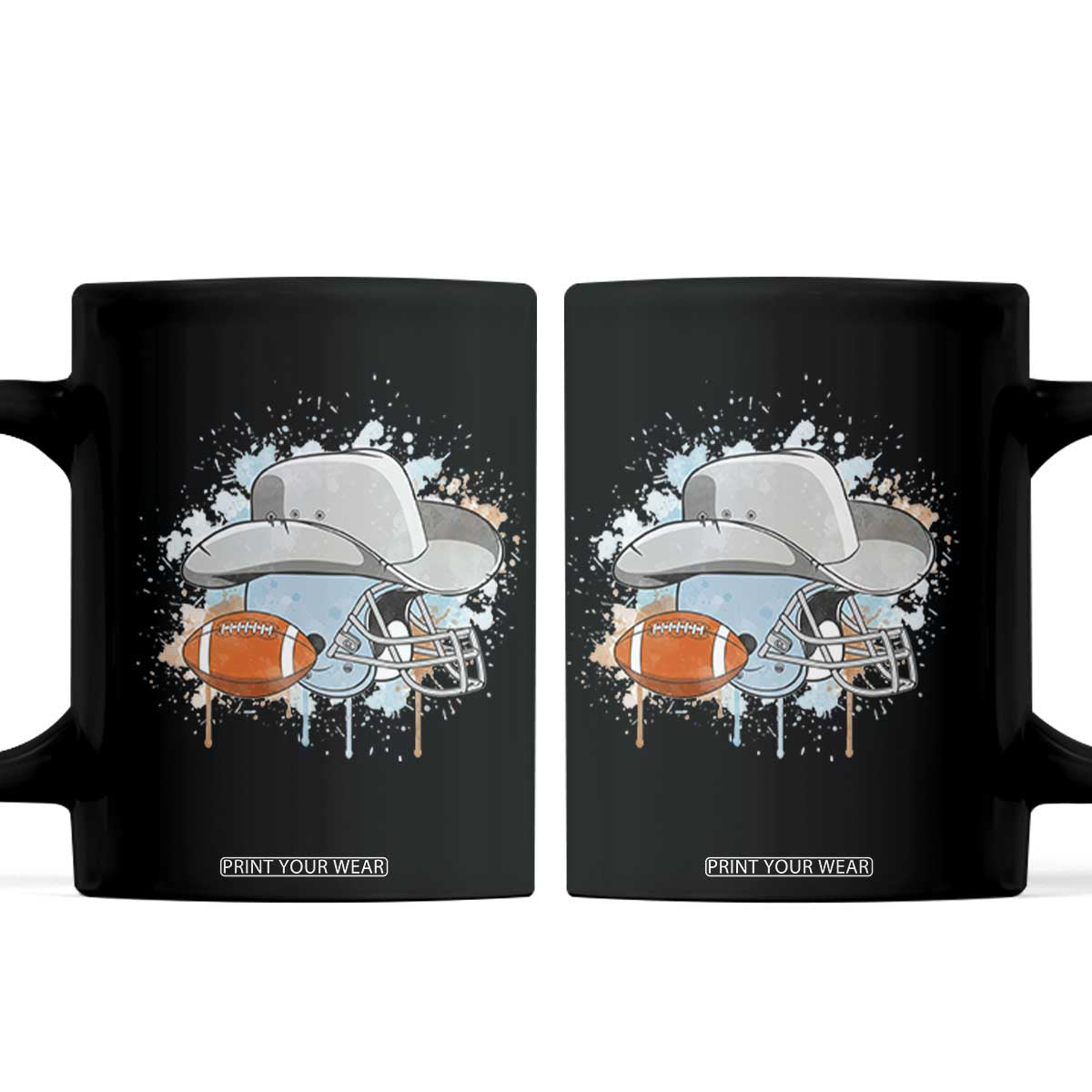 DFCF Helmet Coffee Mug Game Day Spirit Gift TS12 Black Print Your Wear