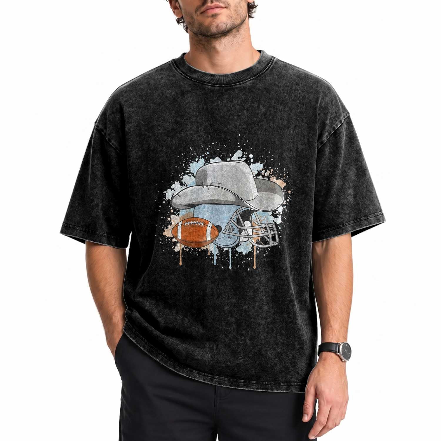 DFCF Helmet Washed Cotton T-Shirt Game Day Spirit Gift