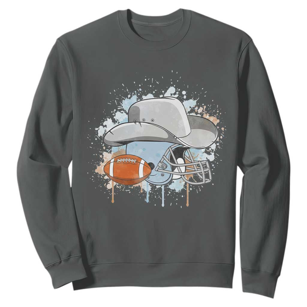 DFCF Helmet Sweatshirt Game Day Spirit Gift TS12 Dark Heather Print Your Wear