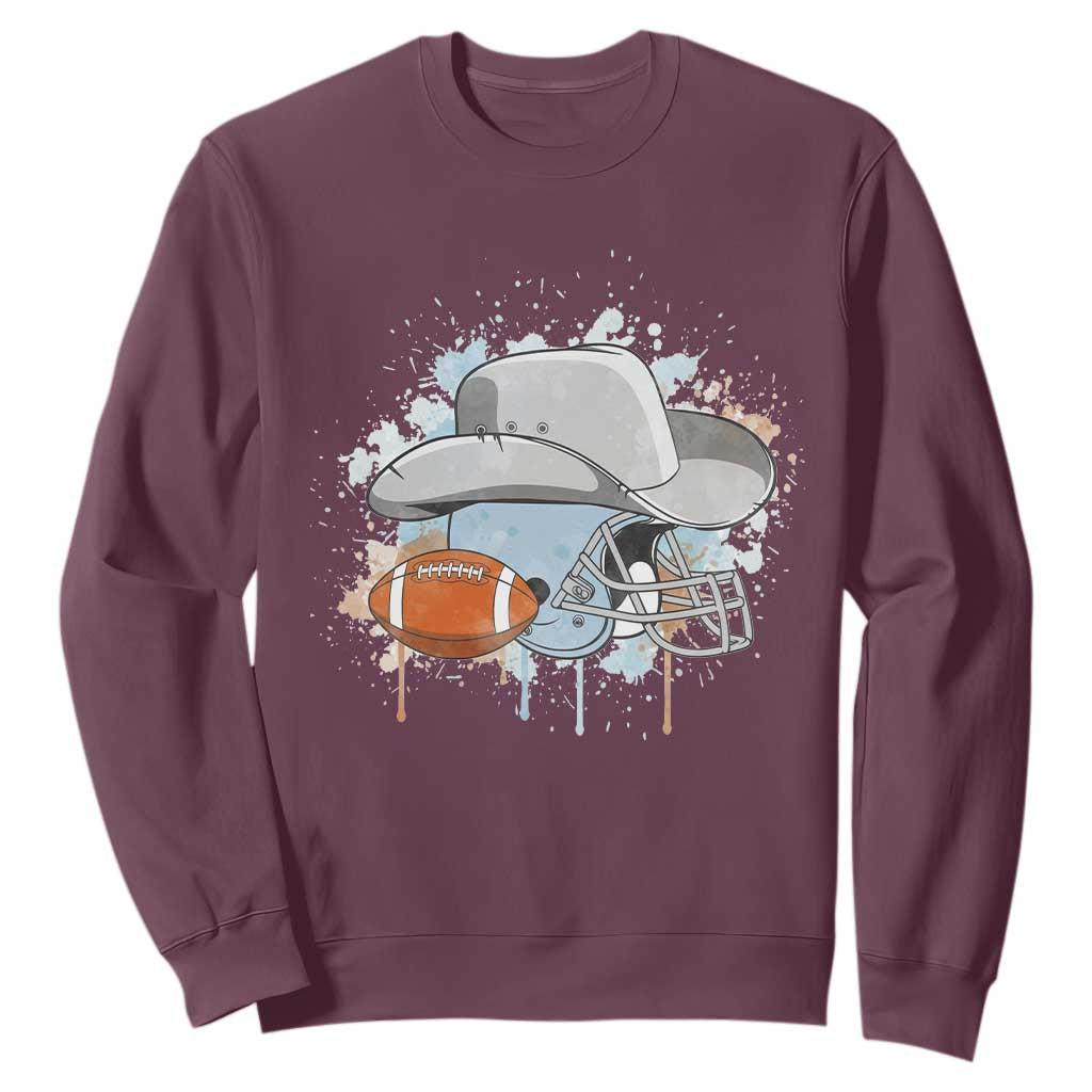DFCF Helmet Sweatshirt Game Day Spirit Gift TS12 Maroon Print Your Wear
