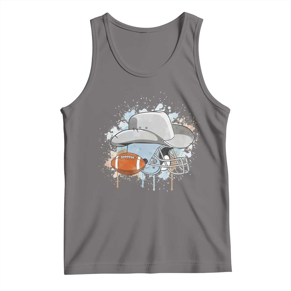 DFCF Helmet Tank Top Game Day Spirit Gift TS12 Deep Heather Print Your Wear
