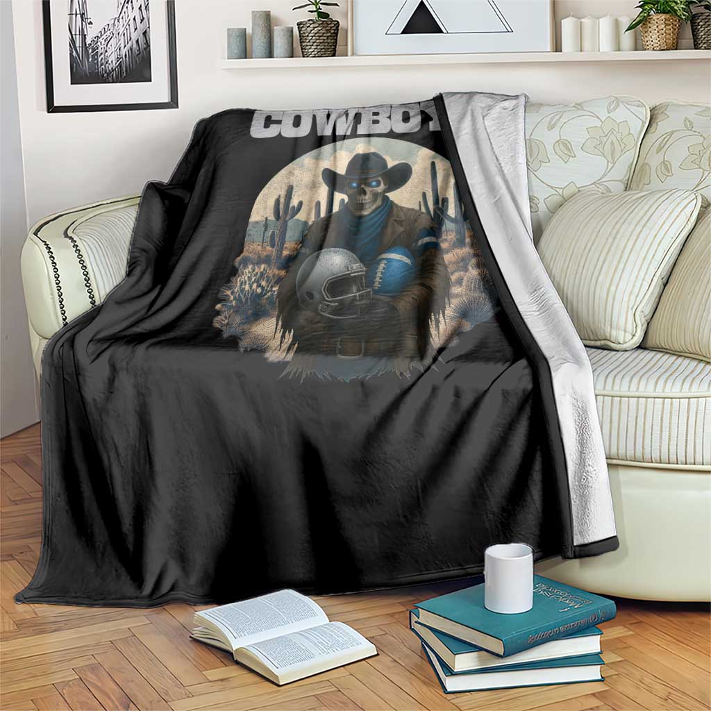Skeleton Cowboy FB Player Throw Blanket Western Fan Gift TS12 Print Your Wear