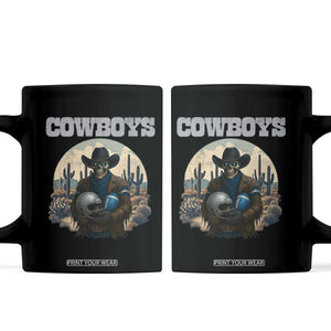 Skeleton Cowboy FB Player Coffee Mug Western Fan Gift TS12 Black Print Your Wear