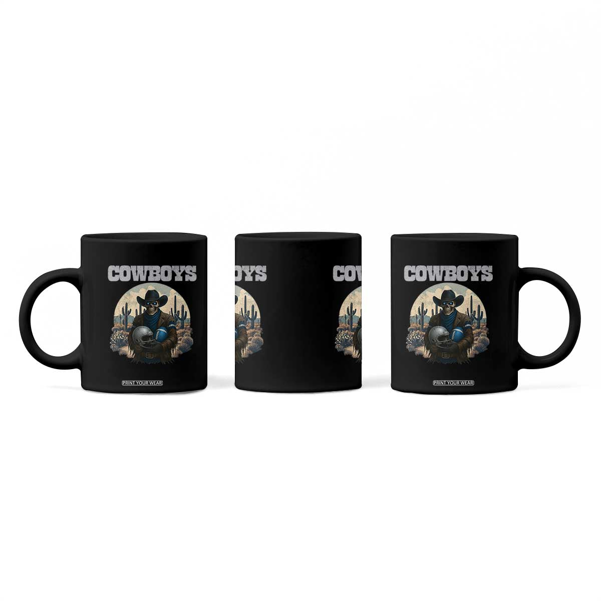 Skeleton Cowboy FB Player Coffee Mug Western Fan Gift TS12 Print Your Wear