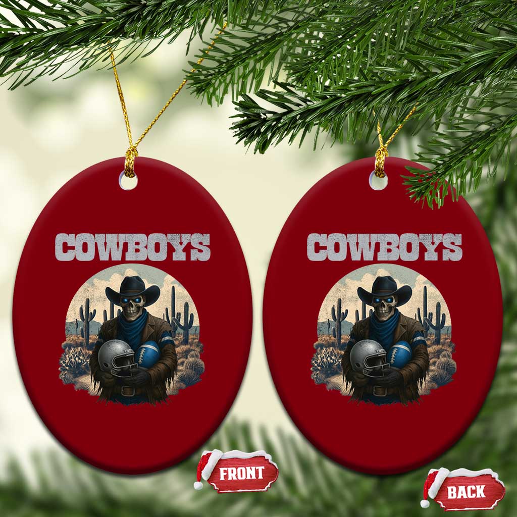 Skeleton Cowboy FB Player Ceramic Ornament Western Fan Gift TS12 Print Your Wear