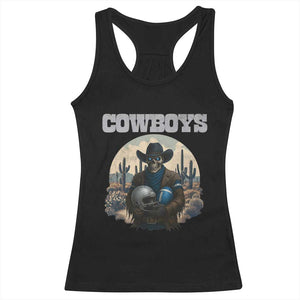 Skeleton Cowboy FB Player Racerback Tank Top Western Fan Gift TS12 Black Print Your Wear