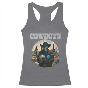 Skeleton Cowboy FB Player Racerback Tank Top Western Fan Gift TS12 Charcoal Print Your Wear