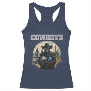 Skeleton Cowboy FB Player Racerback Tank Top Western Fan Gift TS12 Navy Print Your Wear