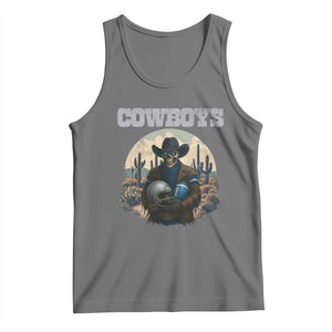 Skeleton Cowboy FB Player Tank Top Western Fan Gift TS12 Black Heather Print Your Wear