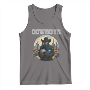 Skeleton Cowboy FB Player Tank Top Western Fan Gift TS12 Deep Heather Print Your Wear