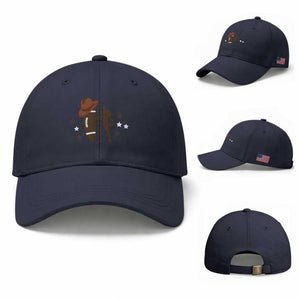 Cowboy Pride Baseball Cap Western Style Sport Lover Gift TS12 Baseball Cap Universal Fit Navy Print Your Wear