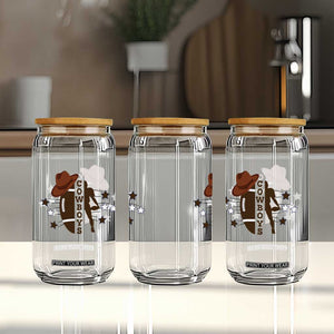 Cowboy Pride Glass Can Western Style Sport Lover Gift TS12 Print Your Wear