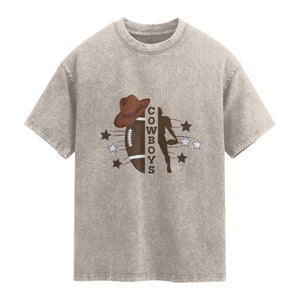 Cowboy Pride Washed Cotton T-Shirt Western Style Sport Lover Gift