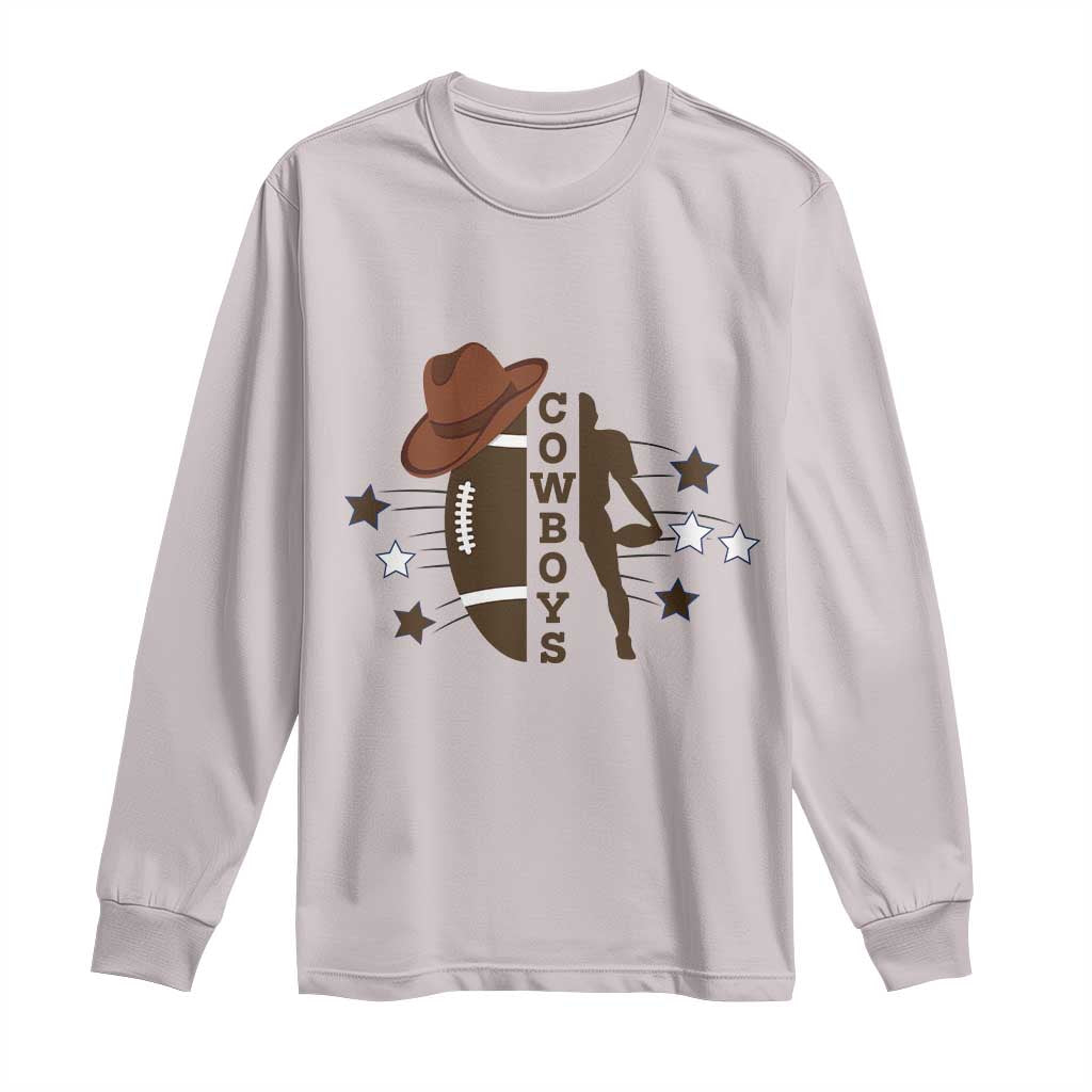 Cowboy Pride Long Sleeve Shirt Western Style Sport Lover Gift TS12 Ice Gray Print Your Wear