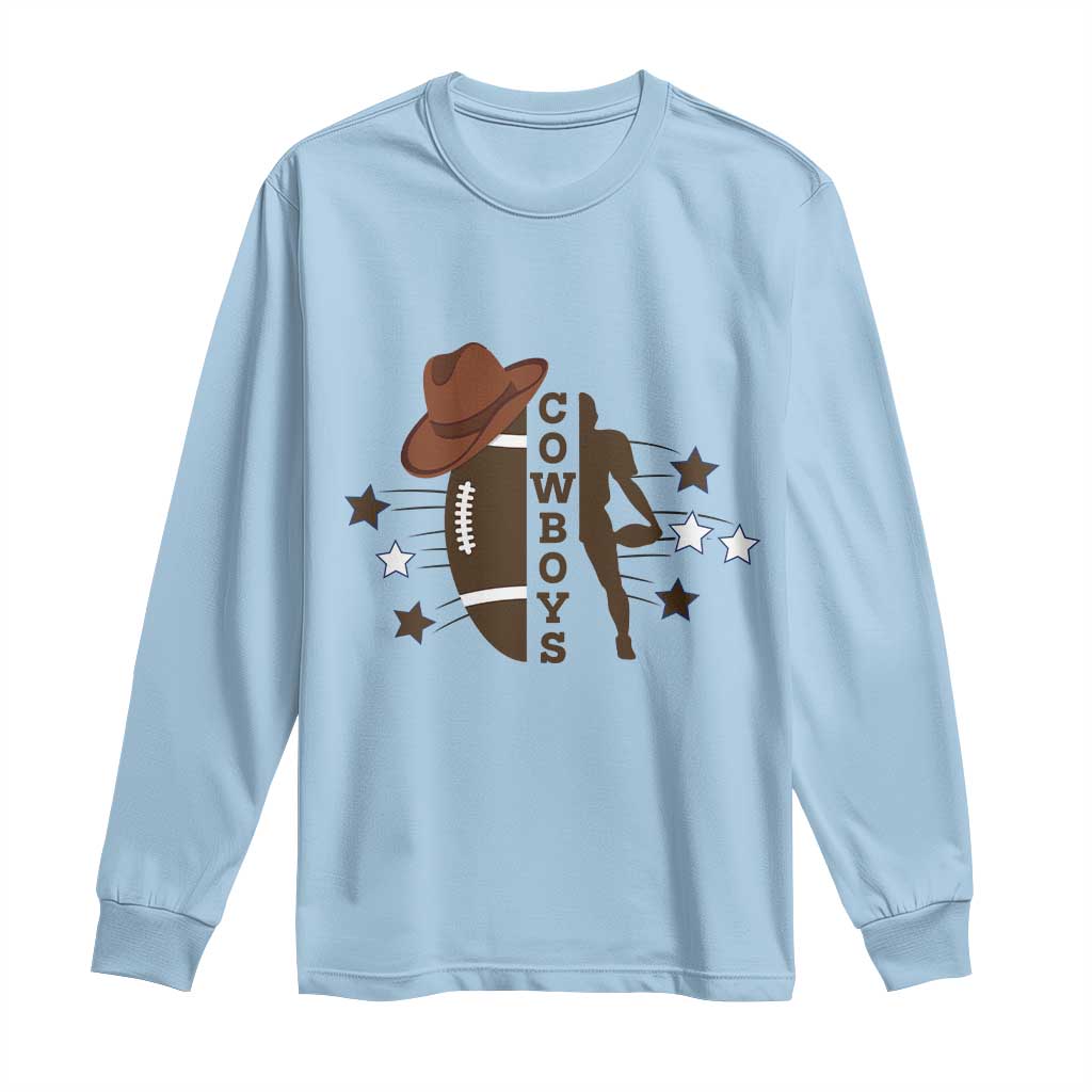 Cowboy Pride Long Sleeve Shirt Western Style Sport Lover Gift TS12 Light Blue Print Your Wear