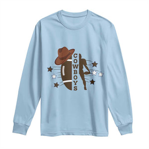 Cowboy Pride Long Sleeve Shirt Western Style Sport Lover Gift TS12 Light Blue Print Your Wear