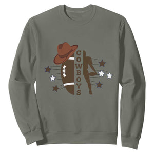 Cowboy Pride Sweatshirt Western Style Sport Lover Gift TS12 Military Green Print Your Wear