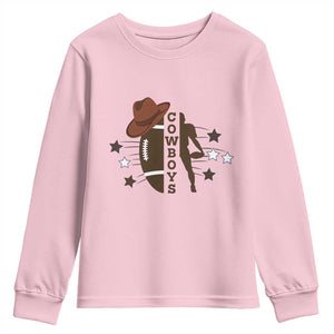 Cowboy Pride Youth Sweatshirt Western Style Sport Lover Gift TS12 Light Pink Print Your Wear