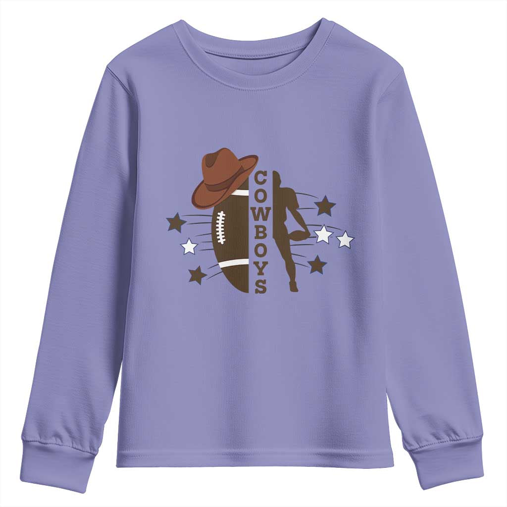 Cowboy Pride Youth Sweatshirt Western Style Sport Lover Gift TS12 Violet Print Your Wear