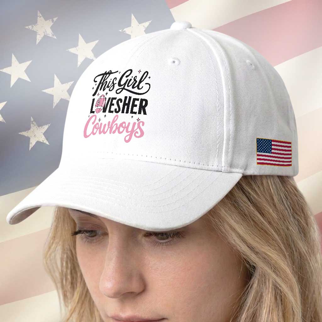 Funny DF Fan Gift Baseball Cap This Girl Loves Her Cowboy TS12 Print Your Wear