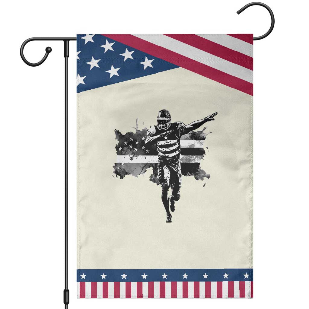 Patriotic Football Dab Garden Flag American Flag Sports Fan Gift TS12 Modern Beige Blue Print Your Wear