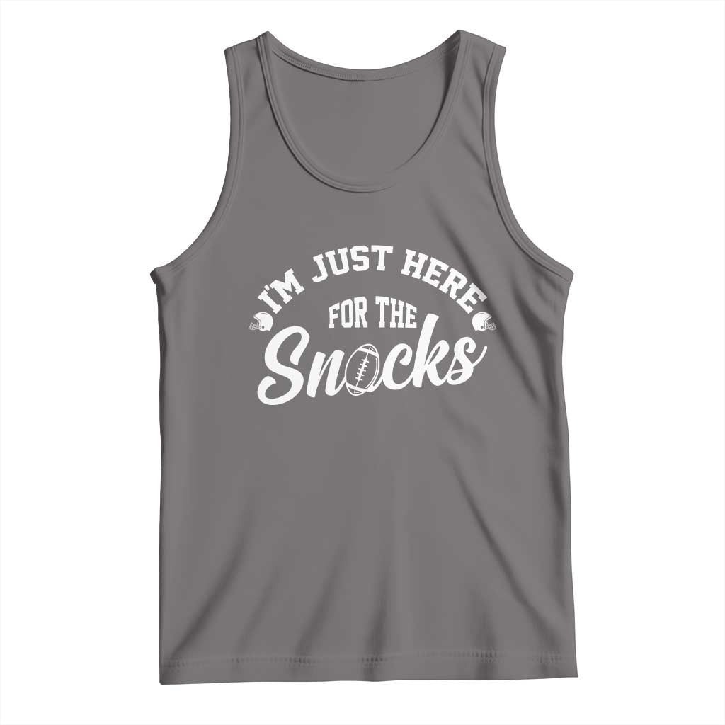 Funny Football Lover Tank Top Im Just Here For The Snacks TS12 Deep Heather Print Your Wear