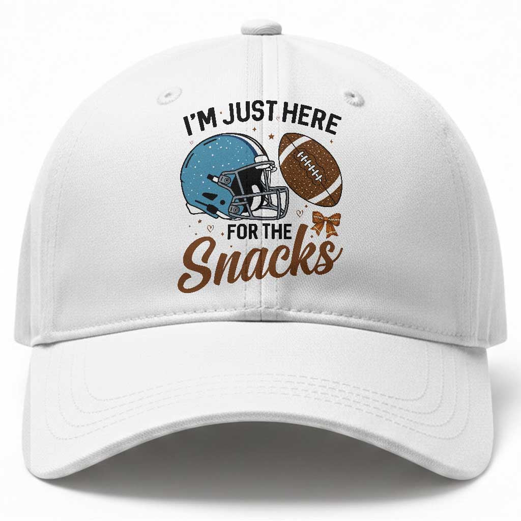 Im Just Here For The Snacks Baseball Cap Bow Football Lover TS12 Print Your Wear