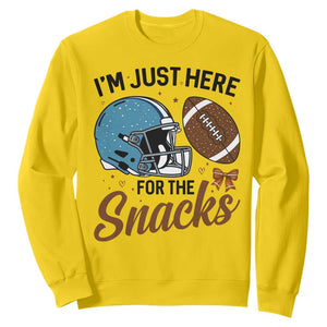Im Just Here For The Snacks Sweatshirt Bow Football Lover TS12 Daisy Print Your Wear