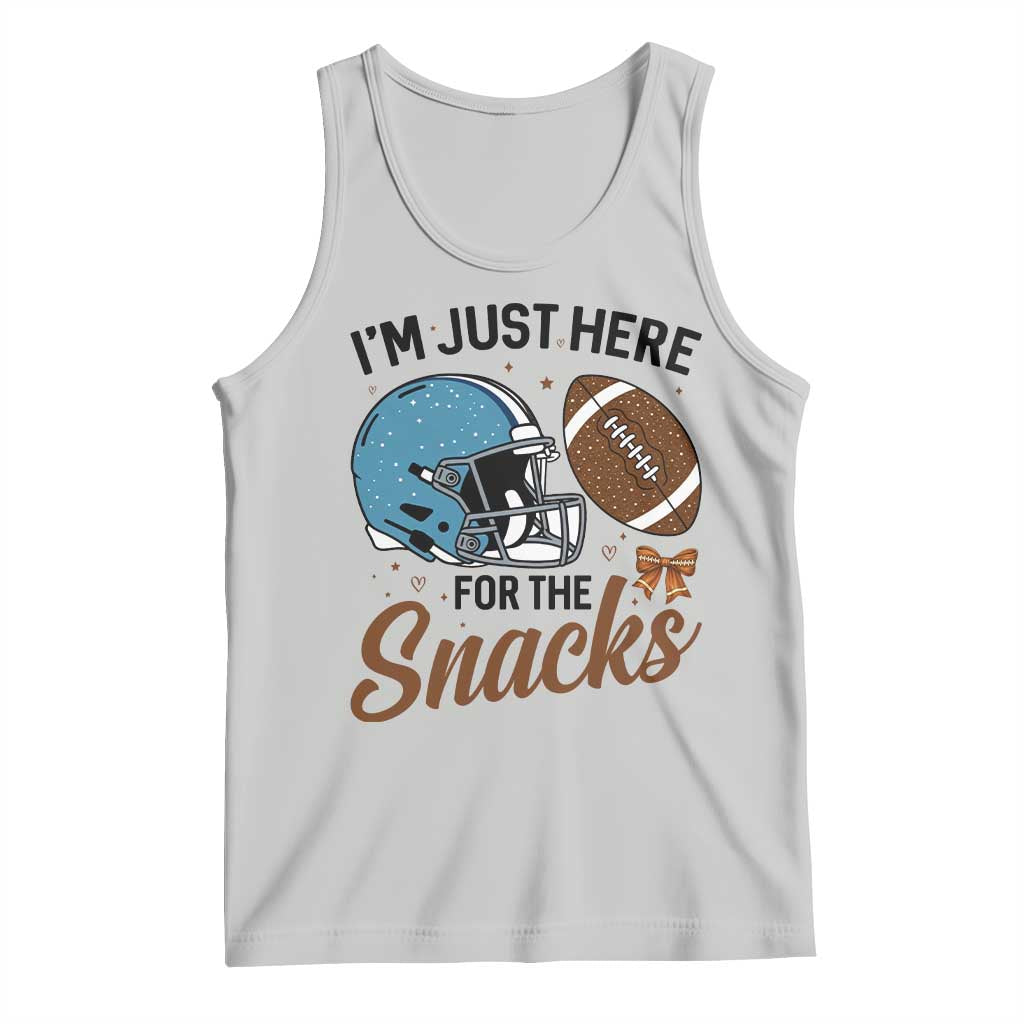 Im Just Here For The Snacks Tank Top Bow Football Lover TS12 Ash Print Your Wear
