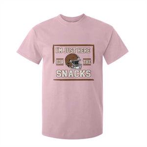 Im Just Here For The Snacks T Shirt For Kid Football Fan Gift TS12 Light Pink Print Your Wear