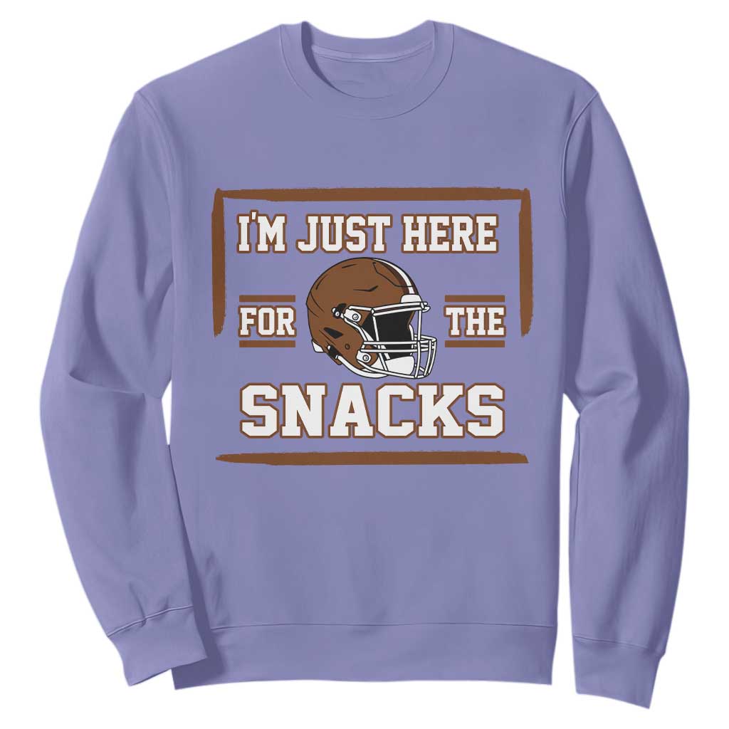 Im Just Here For The Snacks Sweatshirt Football Fan Gift TS12 Violet Print Your Wear