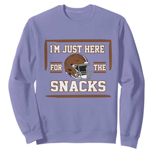 Im Just Here For The Snacks Sweatshirt Football Fan Gift TS12 Violet Print Your Wear