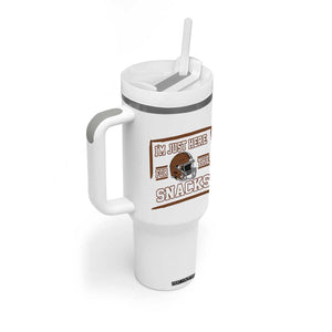 Im Just Here For The Snacks Tumbler With Handle Football Fan Gift TS12 Print Your Wear