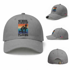 Student Football Fan Baseball Cap Funny Importanter Quote Gift TS12 Baseball Cap Universal Fit Sport Gray Print Your Wear