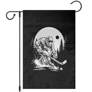 Bigfoot Playing Ice Hockey Garden Flag Funny Cryptid Sports Gift TS12 Black Print Your Wear