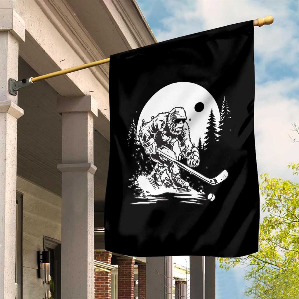 Bigfoot Playing Ice Hockey Garden Flag Funny Cryptid Sports Gift TS12 Print Your Wear