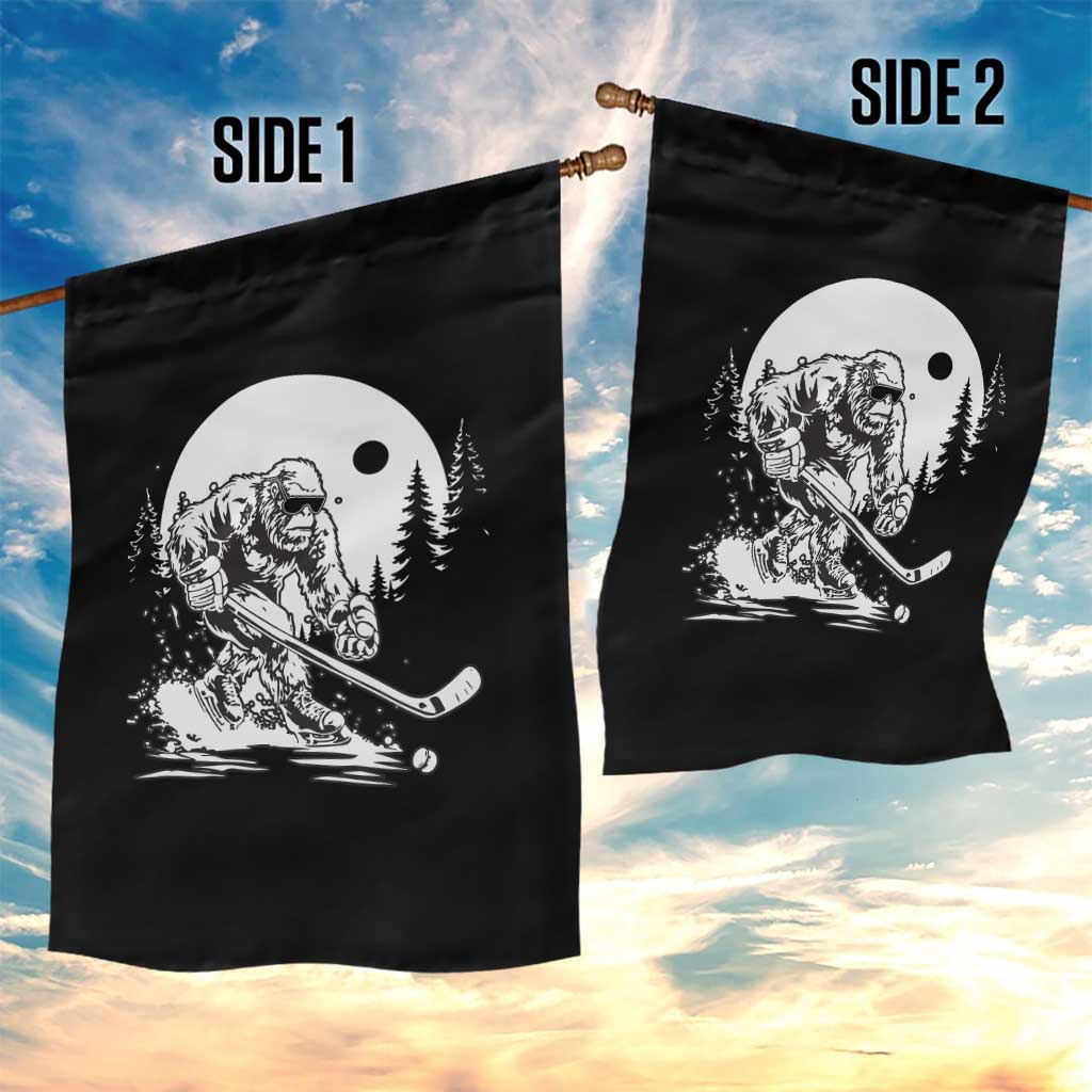 Bigfoot Playing Ice Hockey Garden Flag Funny Cryptid Sports Gift TS12 Print Your Wear