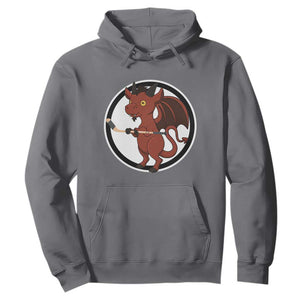 Funny Cryptid Sports Gift Hoodie Jersey Devil Playing Ice Hockey TS12 Charcoal Print Your Wear