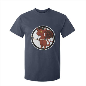 Funny Cryptid Sports Gift T Shirt For Kid Jersey Devil Playing Ice Hockey TS12 Navy Print Your Wear