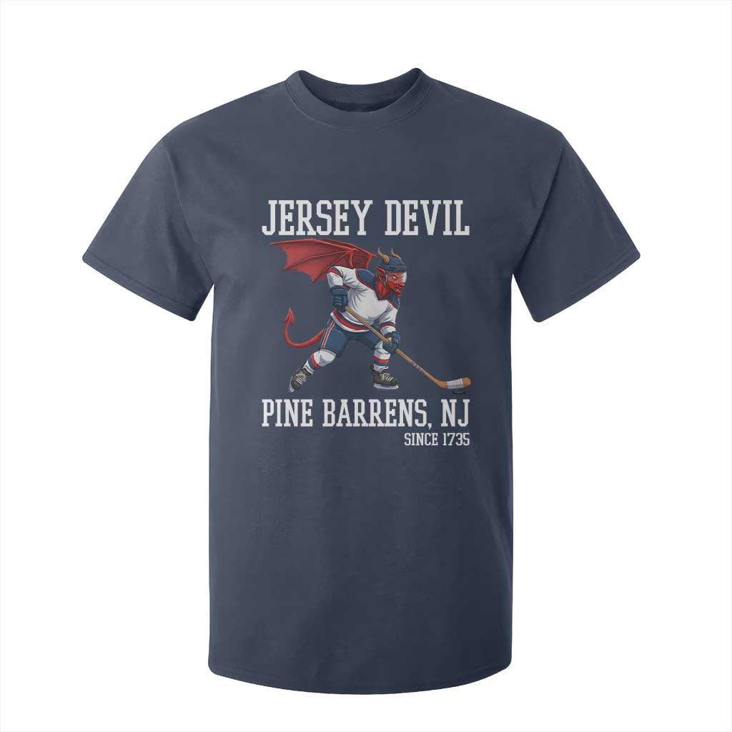 Pine Barrens New Jersey Devil T Shirt For Kid Gothic Horror Ice Hockey Gift TS12 Navy Print Your Wear