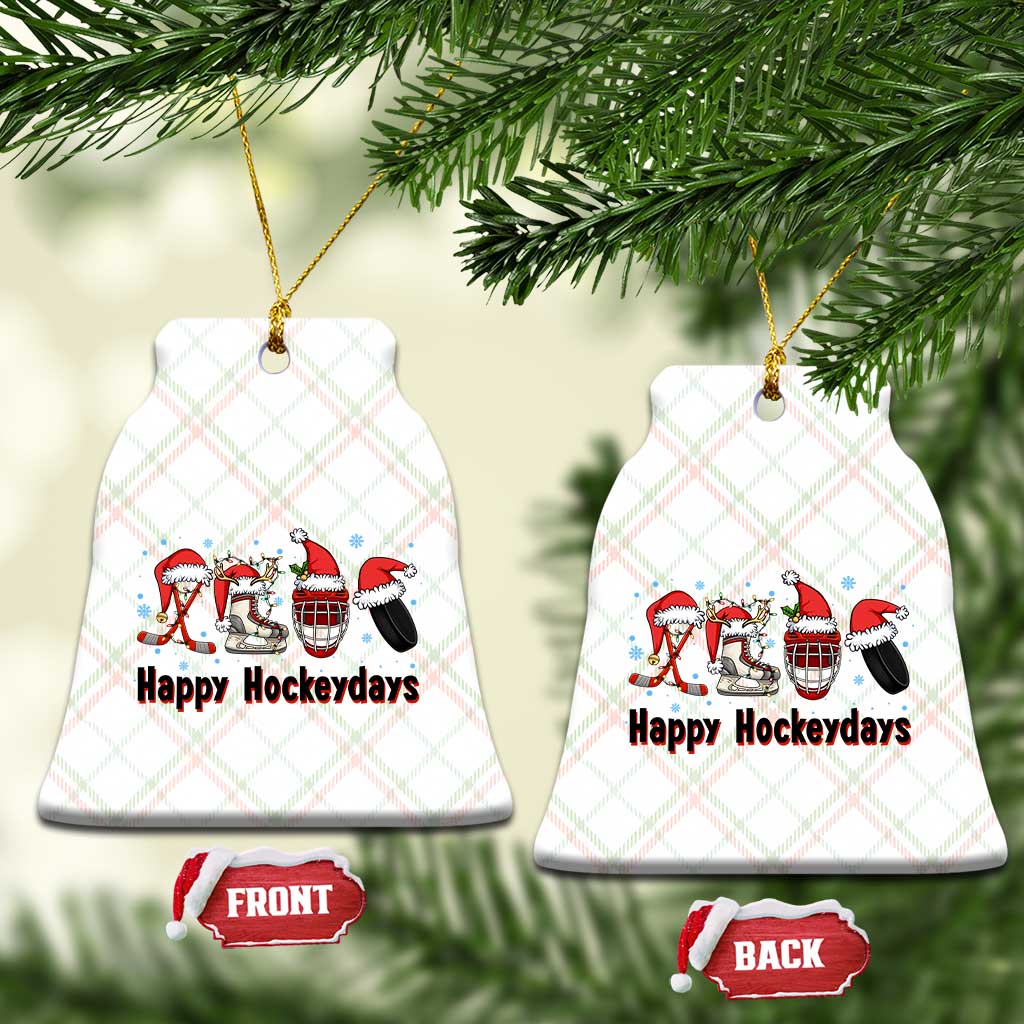 Happy Hockeydays Ceramic Ornament Funny Christmas Ice Hockey Gift TS12 Print Your Wear