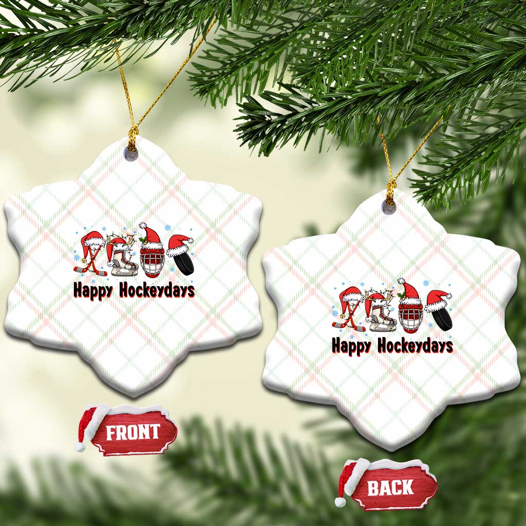 Happy Hockeydays Ceramic Ornament Funny Christmas Ice Hockey Gift TS12 Print Your Wear